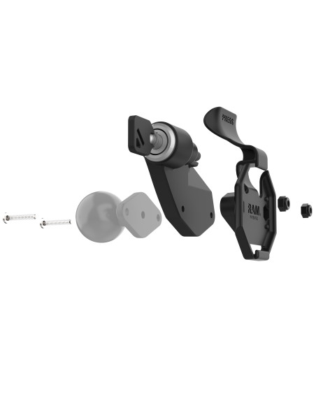 RAM® Left Locking Holder for Tablets with GDS® Uni-ConnT Button
