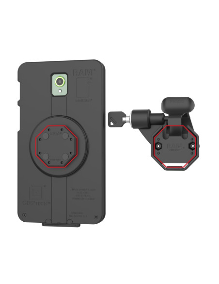 RAM® Left Locking Holder for Tablets with GDS® Uni-ConnT Button