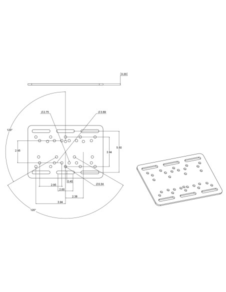 RAM® Lift Truck Overhead Guard Base with Ball - D Size