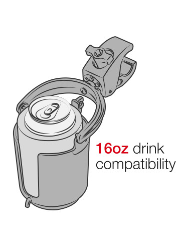 RAM® Level CupT 16oz Drink Holder with RAM® Tough-ClawT Mount