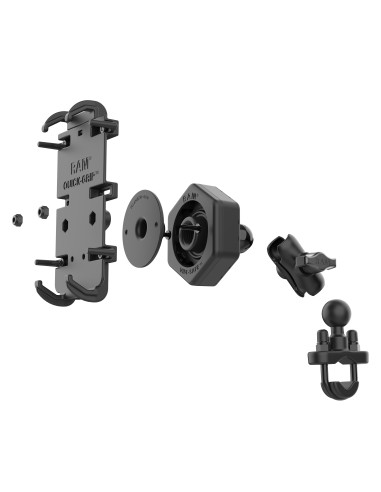 RAM® Quick-GripT XL Phone Mount with Vibe-SafeT & U-Bolt Base - Short