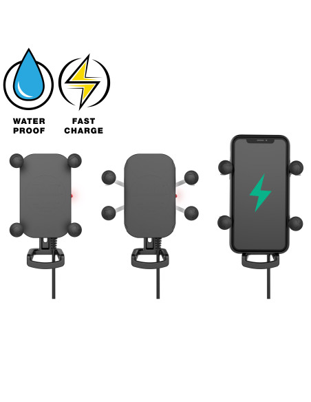 RAM® Tough-ChargeT 15W Waterproof Wireless Charging Motorcycle Mount