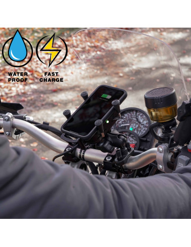RAM® Tough-ChargeT 15W Waterproof Wireless Charging Motorcycle Mount