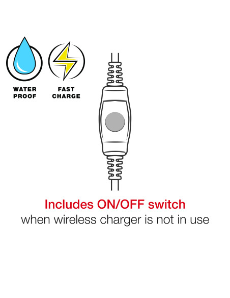 RAM® Tough-ChargeT 15W Waterproof Wireless Charging Motorcycle Mount