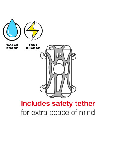 RAM® Tough-ChargeT 15W Waterproof Wireless Charging Motorcycle Mount