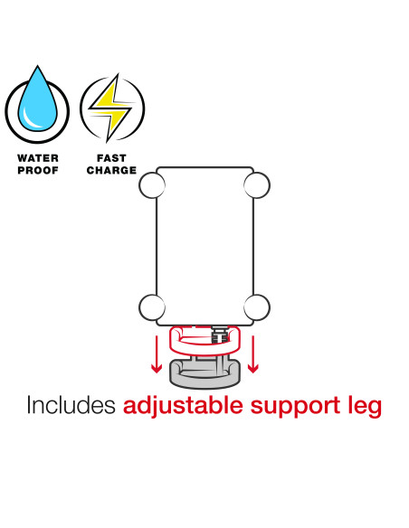 RAM® Tough-ChargeT 15W Waterproof Wireless Charging Motorcycle Mount