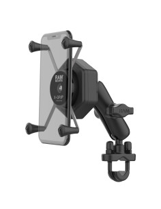 RAM® X-Grip® Large Phone Mount with Vibe-SafeT & U-Bolt Base - Medium