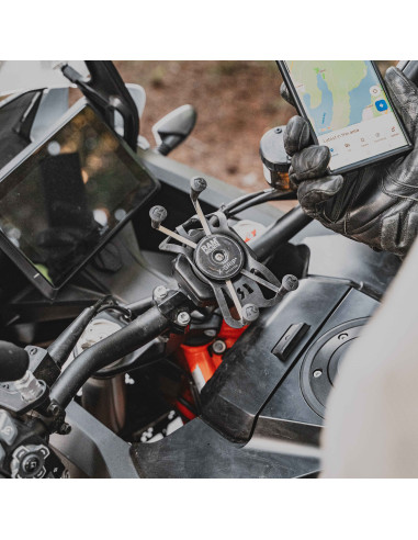 RAM® X-Grip® Large Phone Mount with Vibe-SafeT & U-Bolt Base - Medium