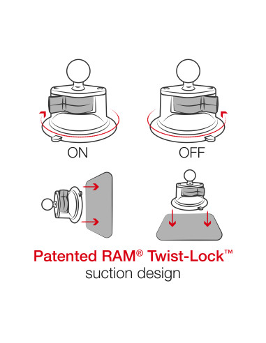 RAM® X-Grip® Large Phone Mount with Twist-LockT Suction Cup - Medium