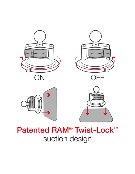 RAM® X-Grip® Large Phone Mount with Twist-LockT Suction Cup - Medium