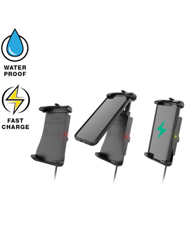 RAM® Quick-GripT 15W Waterproof Wireless Charging Suction Cup Mount