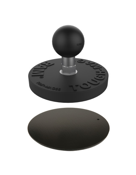 RAM® Tough-MagT 66MM Diameter Magnetic Ball Base with Steel Plate RAM® Tough-MagT 66MM Diameter Magnetic Ball Base with Steel Plate