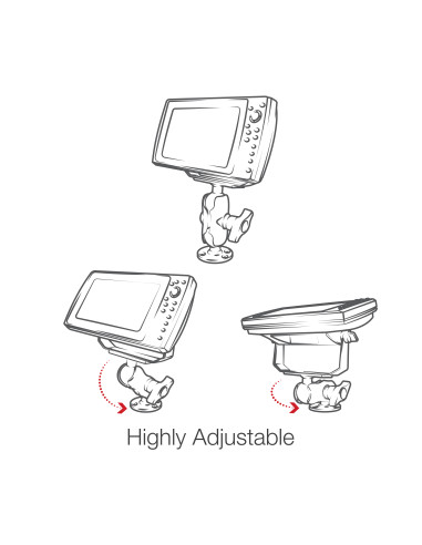 RAM® Drill-Down Ball Mount for Humminbird Helix 8-10 & XPLORE Series