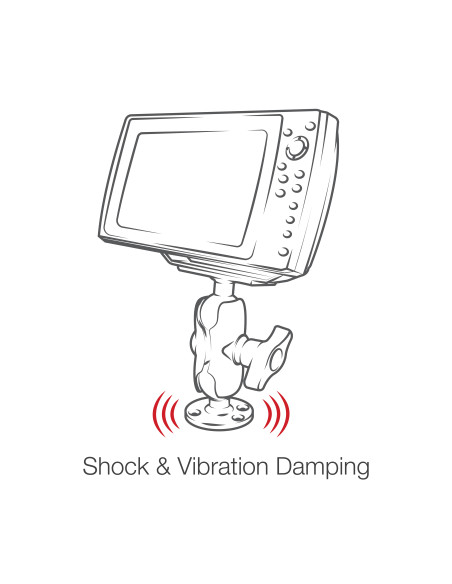 RAM® Drill-Down Ball Mount for Humminbird Helix 8-10 & XPLORE Series