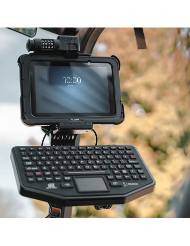 RAM® Universal Forklift Post Mount with Round Plate & Accessory Option