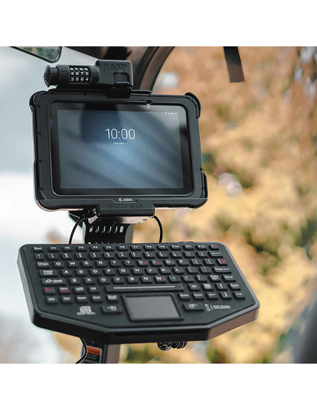 RAM® Universal Forklift Post Mount with Round Plate & Accessory Option