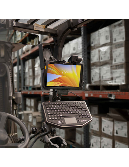 RAM® Universal Forklift Post Mount with Round Plate & Accessory Option