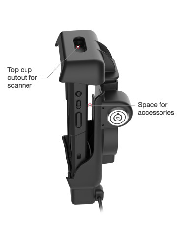 RAM® Locking Powered Dock + USB-A for Honeywell CT40/45/47 - Heated Pins