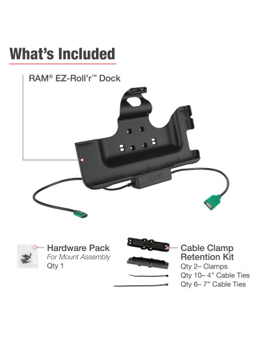 RAM® EZ-Roll'rT Power & Data Dock for Tab Active5 Pro & 4 Pro