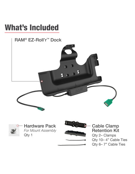 RAM® EZ-Roll'rT Power & Data Dock for Tab Active5 Pro & 4 Pro RAM® EZ-Roll'rT Power & Data Dock for Tab Active5 Pro & 4 Pro