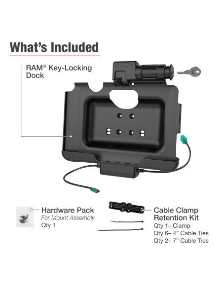 RAM® Key-Locking Power + Data Dock for Tab Active5 Pro & 4 Pro RAM® Key-Locking Power + Data Dock for Tab Active5 Pro & 4 Pro