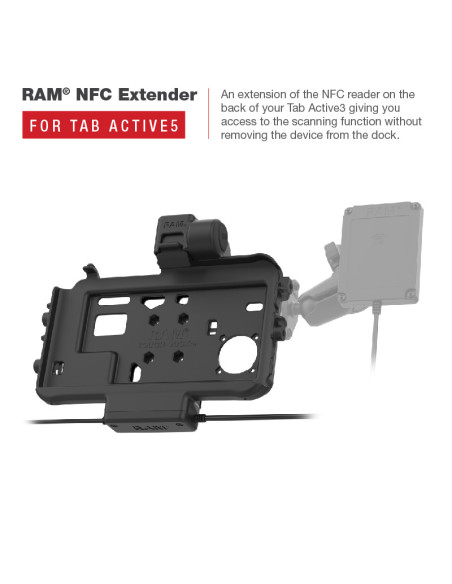 RAM® Thin-DockT Power + Single USB Dock for Tab Active5 & 3