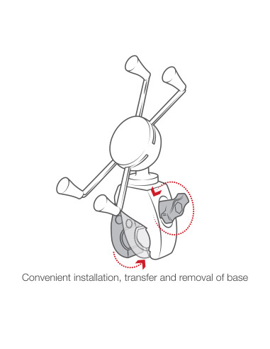 RAM® X-Grip® Large Phone Mount with RAM® Snap-LinkT Tough-ClawT