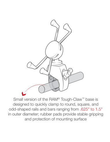 RAM® X-Grip® Large Phone Mount with RAM® Snap-LinkT Tough-ClawT