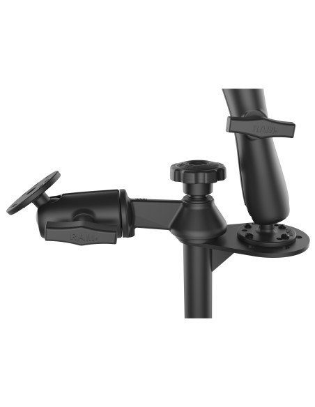 RAM® Tele-PoleT with 4" & 5" Poles and Double Ball 75x75mm VESA Mount