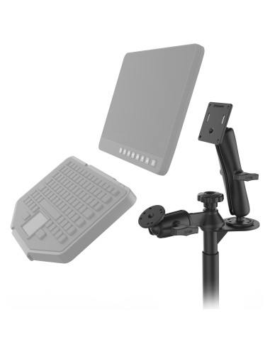 RAM® Tele-PoleT with 4" & 5" Poles and Double Ball 75x75mm VESA Mount