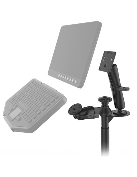 RAM® 8" Upper Pole and Double Ball 75x75mm VESA Mount