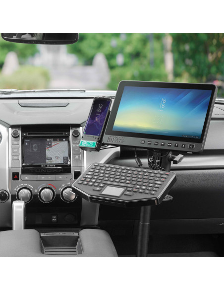 RAM® 8" Upper Pole and Double Ball 75x75mm VESA Mount