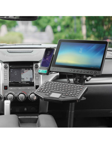 RAM® Tele-PoleT with 8" & 9" Poles and Double Ball 75x75mm VESA Mount