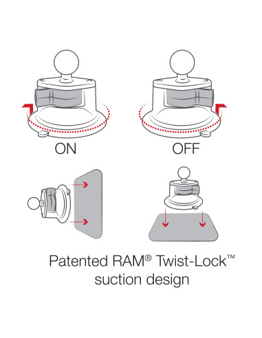 RAM® X-Grip® Phone Mount with Twist-LockT Suction Cup Base