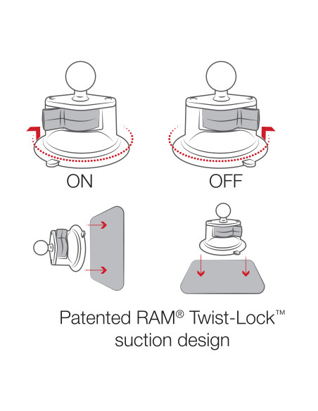 RAM® X-Grip® Phone Mount with Twist-LockT Suction Cup Base