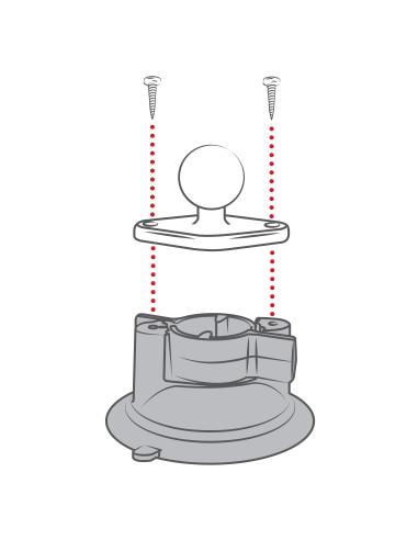 RAM® Twist-LockT Composite Suction Cup Base with Ball