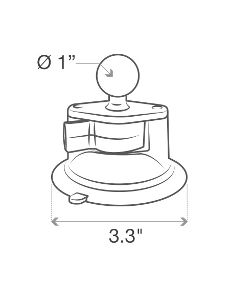 RAM® Twist-LockT Composite Suction Cup Base with Ball RAM® Twist-LockT Composite Suction Cup Base with Ball