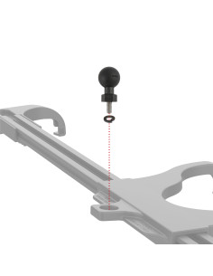 RAM® Tough-BallT with 1/4"-20 x .50" Threaded Stud and Lock Washer 2