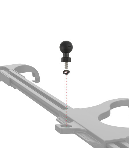 RAM® Tough-BallT with 1/4"-20 x .50" Threaded Stud and Lock Washer RAM® Tough-BallT with 1/4"-20 x .50" Threaded Stud and Lock Washer