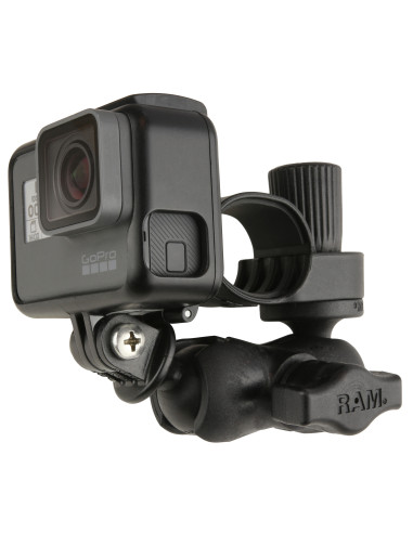 RAM® Tough-StrapT Double Ball Mount with Universal Action Camera Adapter