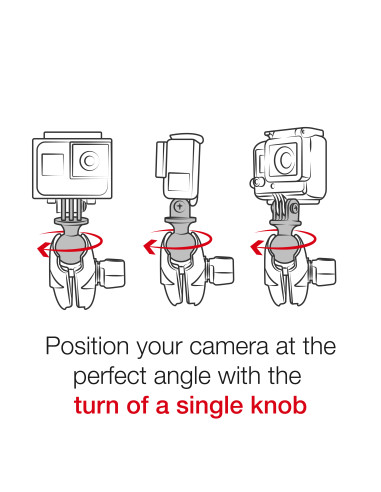 RAM® Tough-StrapT Double Ball Mount with Universal Action Camera Adapter