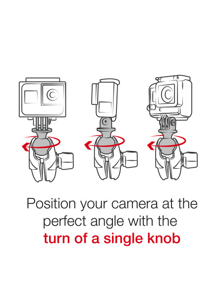 RAM® Tough-StrapT Double Ball Mount with Universal Action Camera Adapter