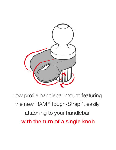 RAM® Tough-StrapT Double Ball Mount with Universal Action Camera Adapter
