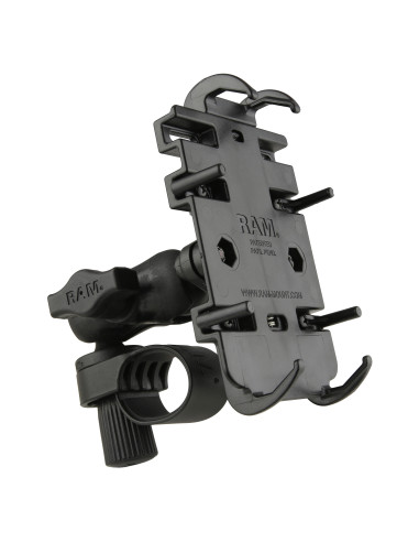 RAM® Quick-GripT Phone Mount with RAM® Tough-StrapT Handlebar Base