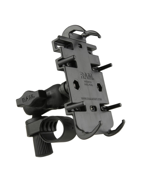 RAM® Quick-GripT Phone Mount with RAM® Tough-StrapT Handlebar Base