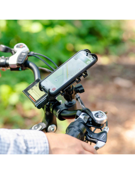 RAM® Quick-GripT Phone Mount with RAM® Tough-StrapT Handlebar Base