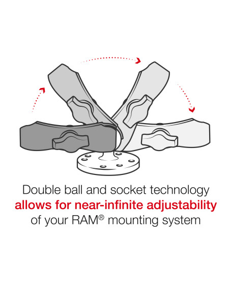 RAM® X-Grip® Phone Holder with Composite Double Socket Arm