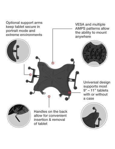 RAM® Pod HDT 30" Vehicle Mount with RAM® X-Grip® for 12"-13" Tablets