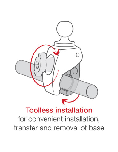 RAM® Tough-ClawT Small Clamp Base with Ball