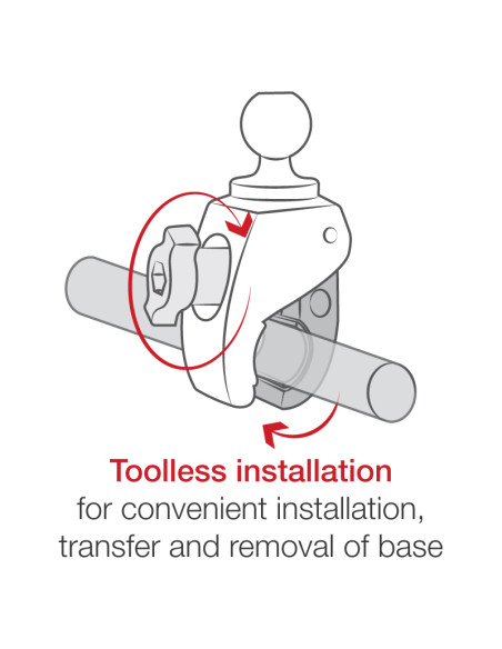 RAM® Tough-ClawT Small Clamp Base with Ball